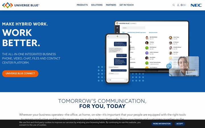 Screenshot of univerge.blue