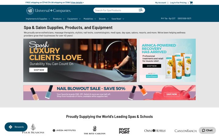 Screenshot of universalcompanies.com