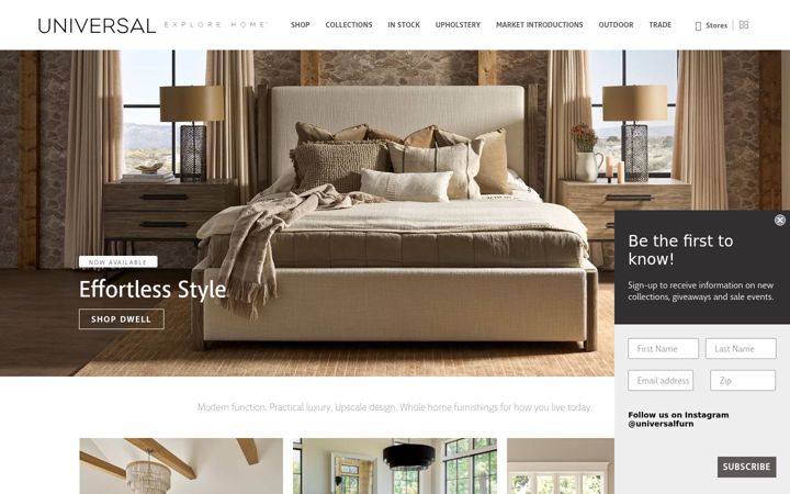 Screenshot of universalfurniture.com