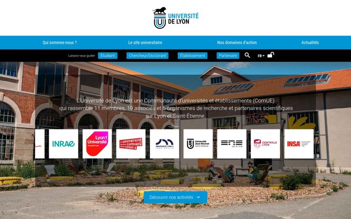 Screenshot of universite-lyon.fr
