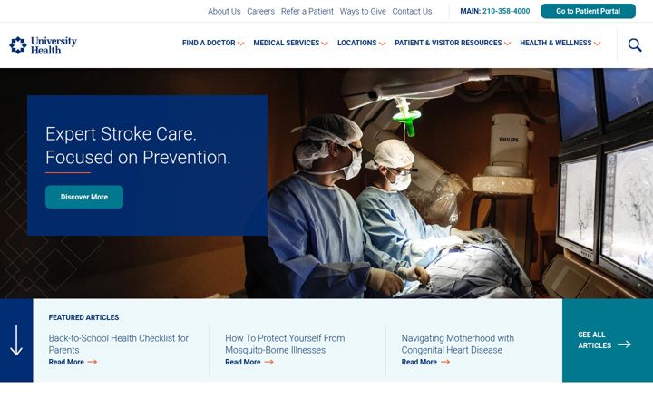 Screenshot of universityhealthsystem.com