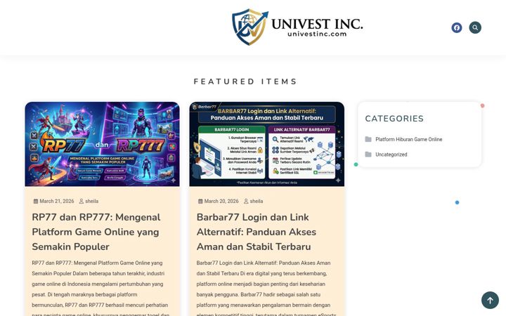 Screenshot of univestinc.com