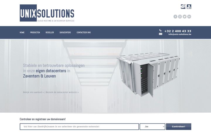 Screenshot of unix-solutions.be