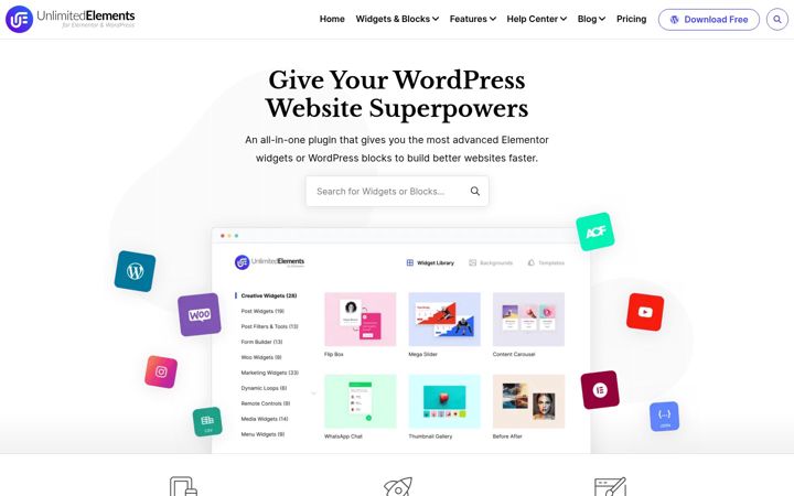 Screenshot of unlimited-elements.com