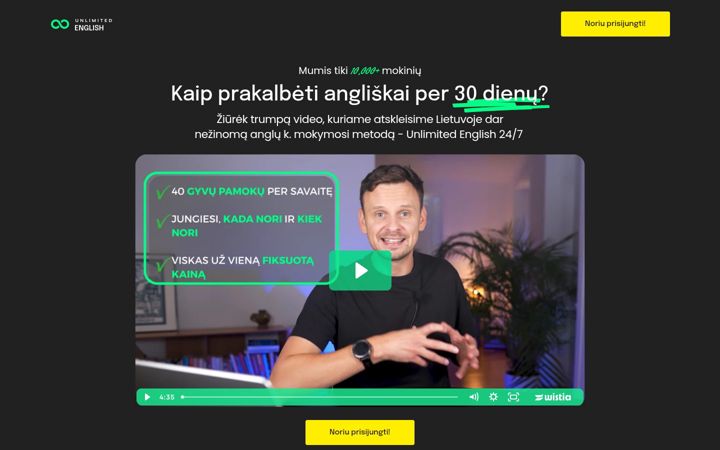 Screenshot of unlimited-english.com