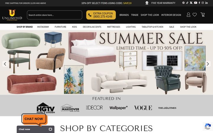 Screenshot of unlimitedfurnituregroup.com