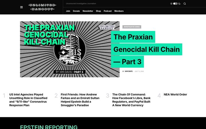 Screenshot of unlimitedhangout.com