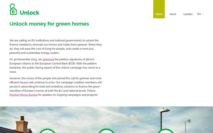 Screenshot of unlock.green