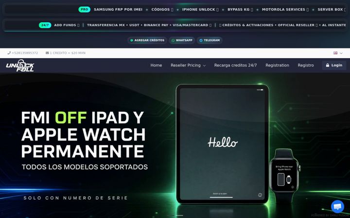 Snímek obrazovky unlockfull.com