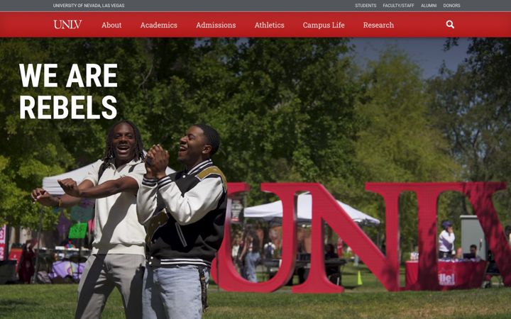 Screenshot di unlv.edu