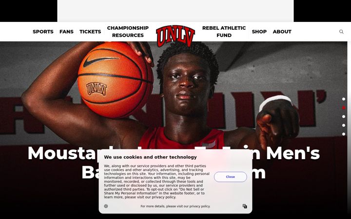 Screenshot von unlvrebels.com