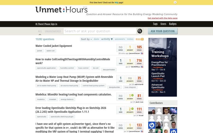 Skærmbillede af unmethours.com