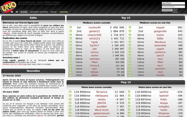 Screenshot van uno-en-ligne.com