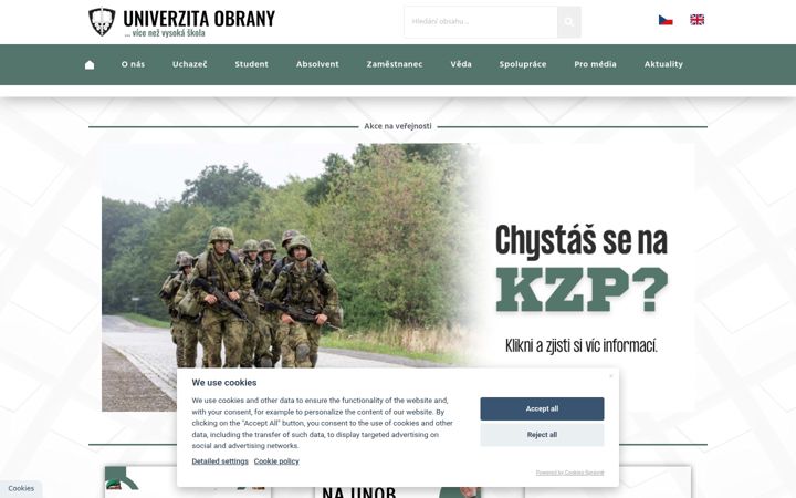 Screenshot of unob.cz