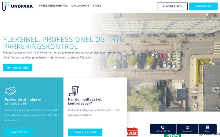 Képernyőkép: unopark.dk
