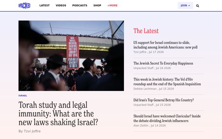 Screenshot of unpacked.media