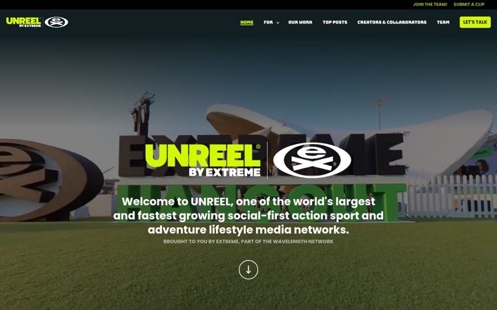Skärmbild av unreel.net