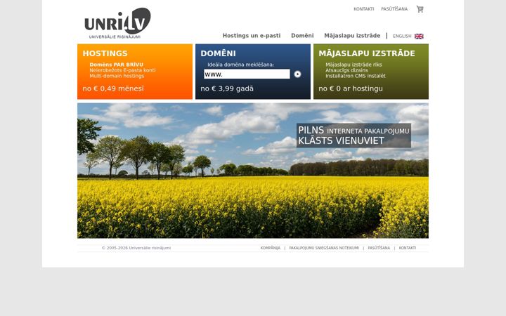 Screenshot of unri.lv