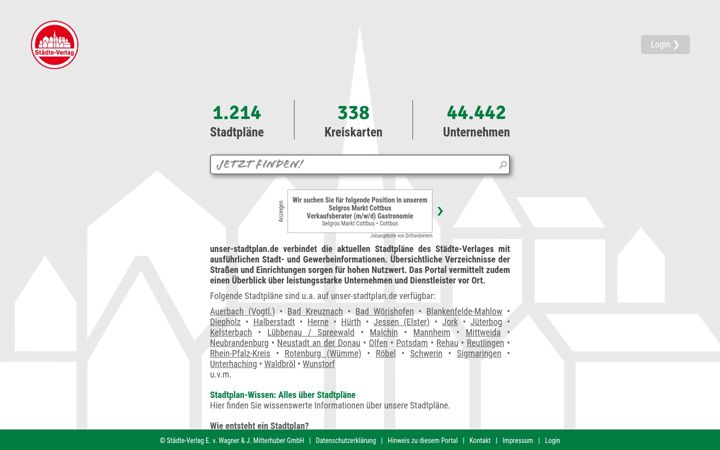 Screenshot of unser-stadtplan.de
