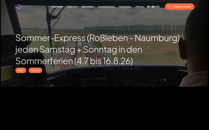 Ekrano kopija unstrutbahn.de