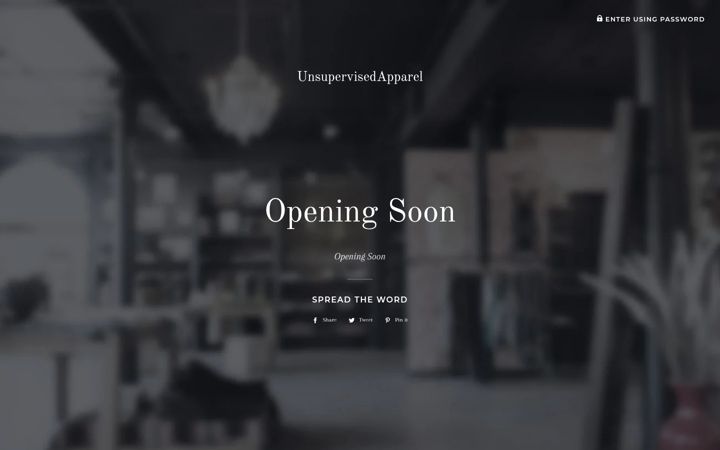 Screenshot of unsupervisedapparel.com