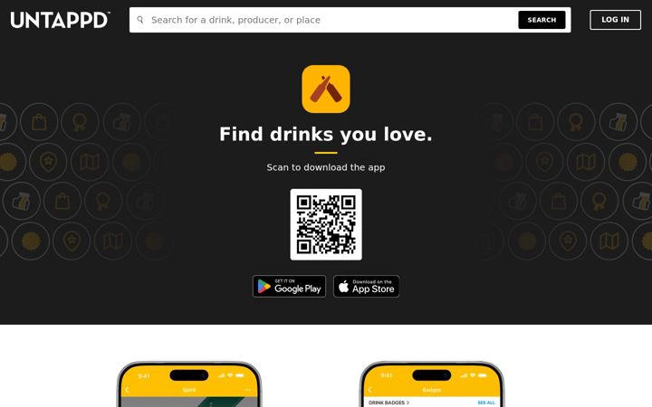 Screenshot ta' untappd.com