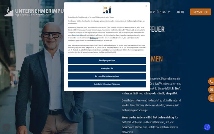 Zrzut ekranu unternehmercoaching-zentrum.de