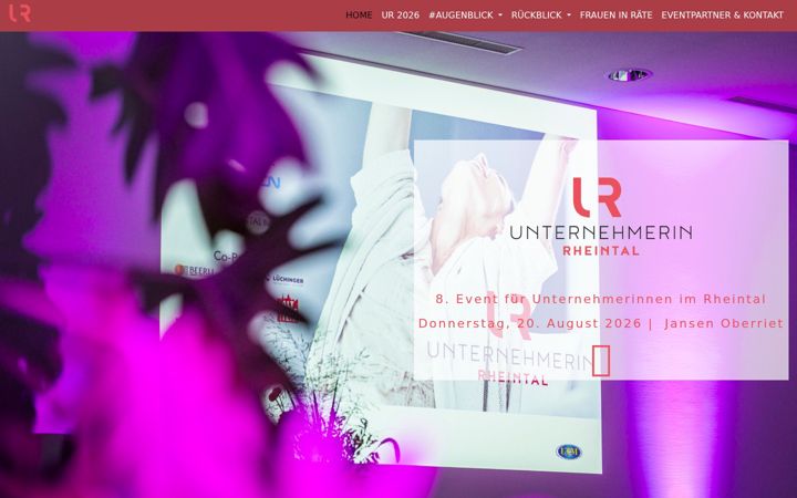 Snímek obrazovky unternehmerinrheintal.ch