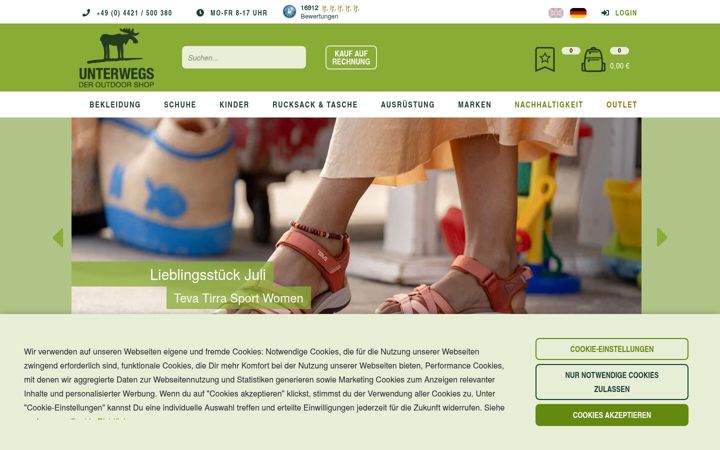 Screenshot of unterwegs.biz