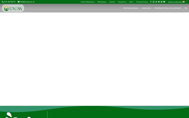 Screenshot of unusa.ac.id
