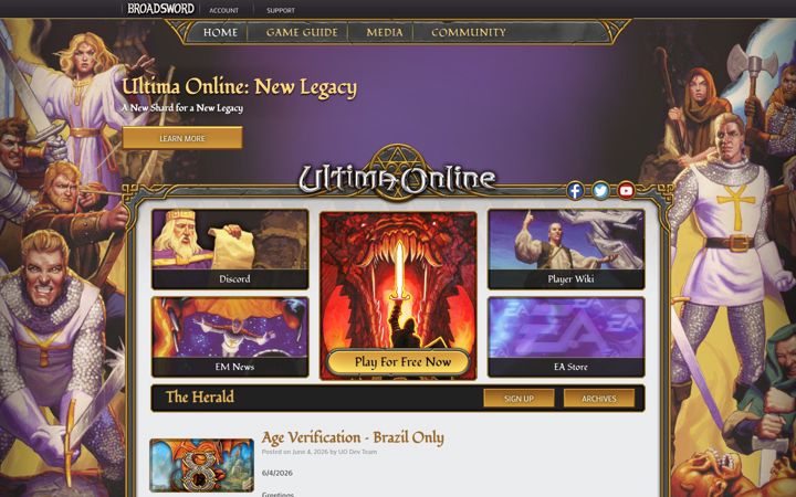 Screenshot of uo.com