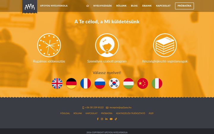 Screenshot of up2you.hu