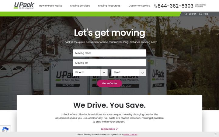 Screenshot of upack.com