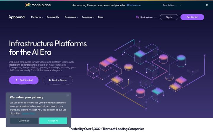 Screenshot of upbound.io