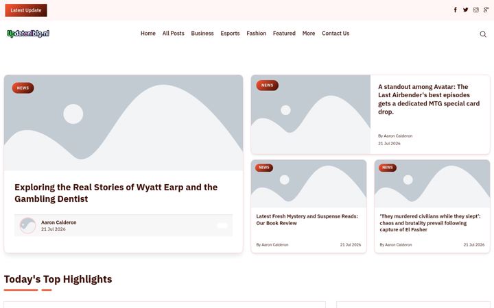 Screenshot of updatenlblog.nl