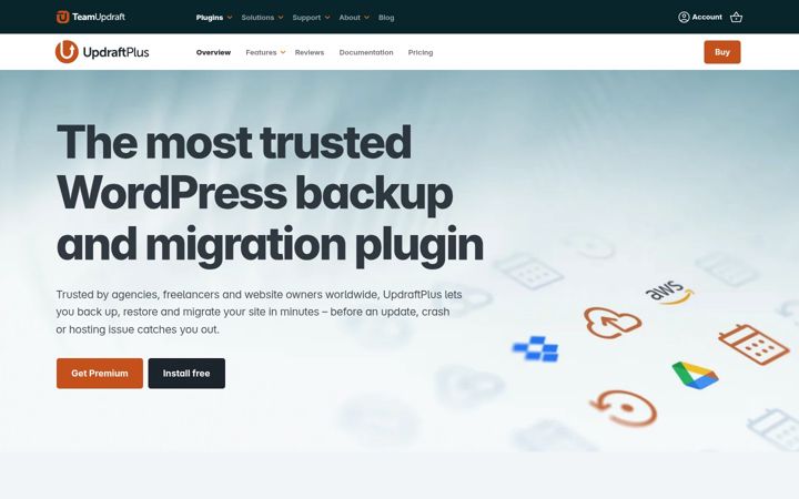 Screenshot di updraftplus.com