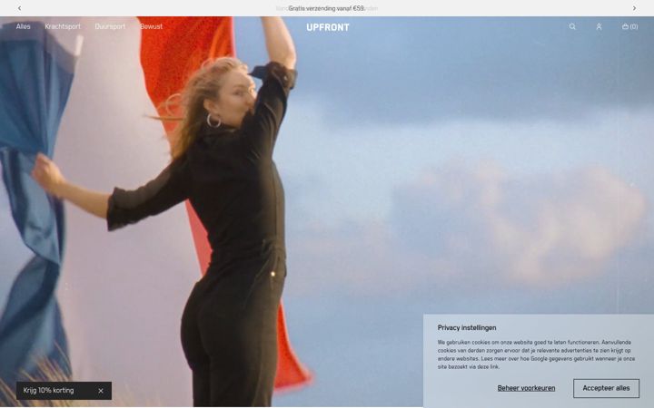 Screenshot of upfront.nl