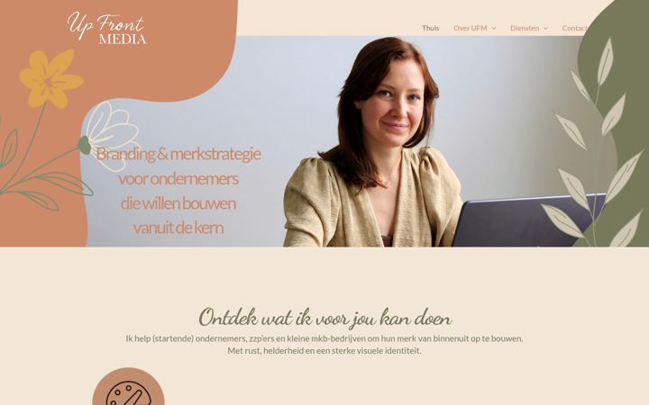 Screenshot van upfrontmedia.nl