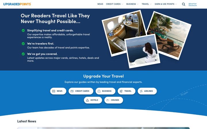 Screenshot του upgradedpoints.com
