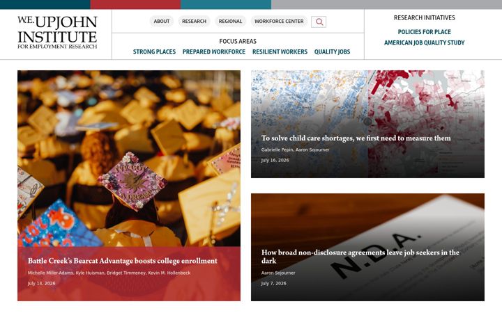 Screenshot di upjohn.org