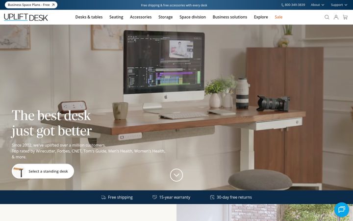 Screenshot of upliftdesk.com