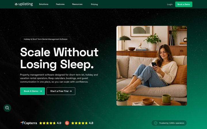 Screenshot of uplisting.io