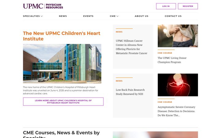 Screenshot of upmcphysicianresources.com