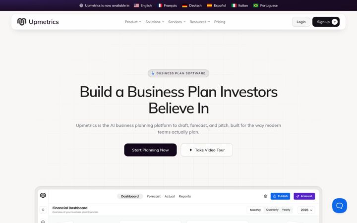 Screenshot of upmetrics.co