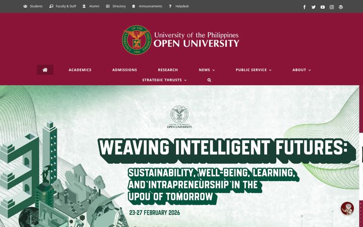 Screenshot of upou.edu.ph