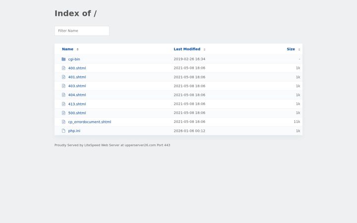Screenshot of upperserver26.com