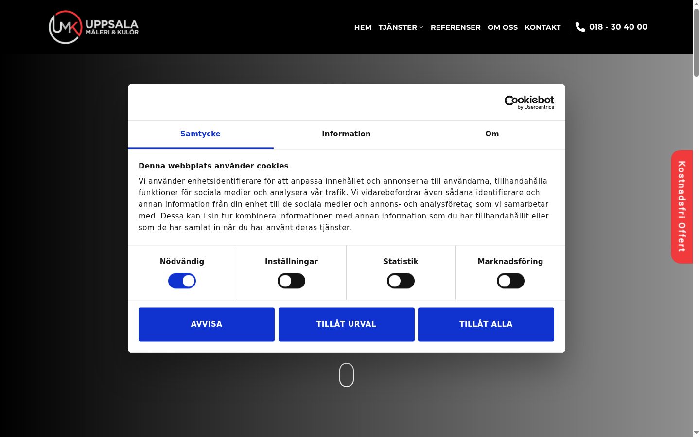 Captură de ecran a bannerului de consimțământ afișat înainte de orice interacțiune