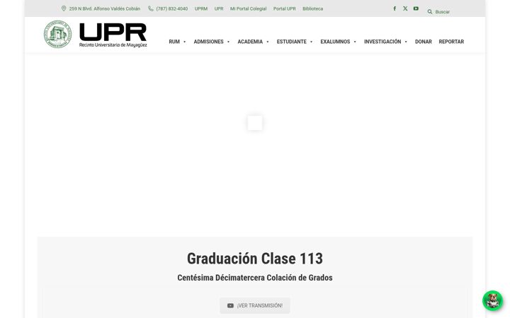 Captura de pantalla de uprm.edu