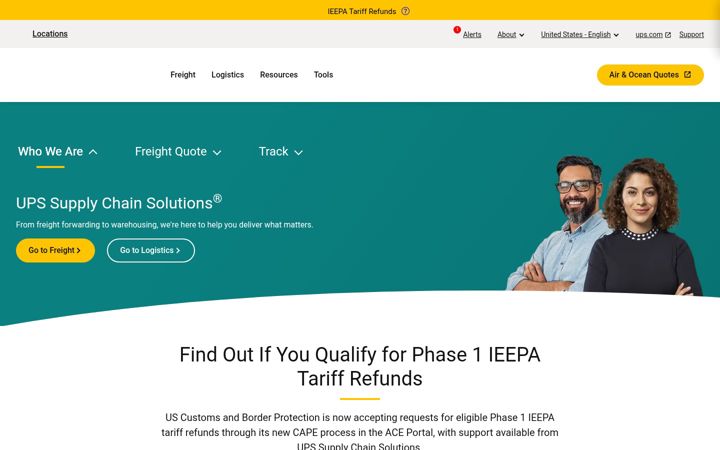 Screenshot of ups-scs.com