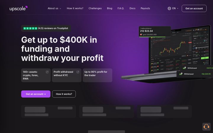 Screenshot of upscale.trade